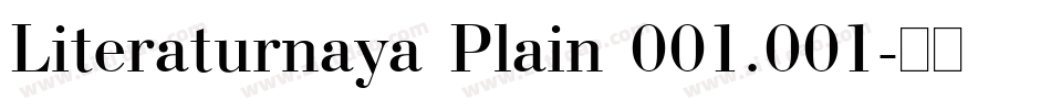 Literaturnaya Plain 001.001字体转换
